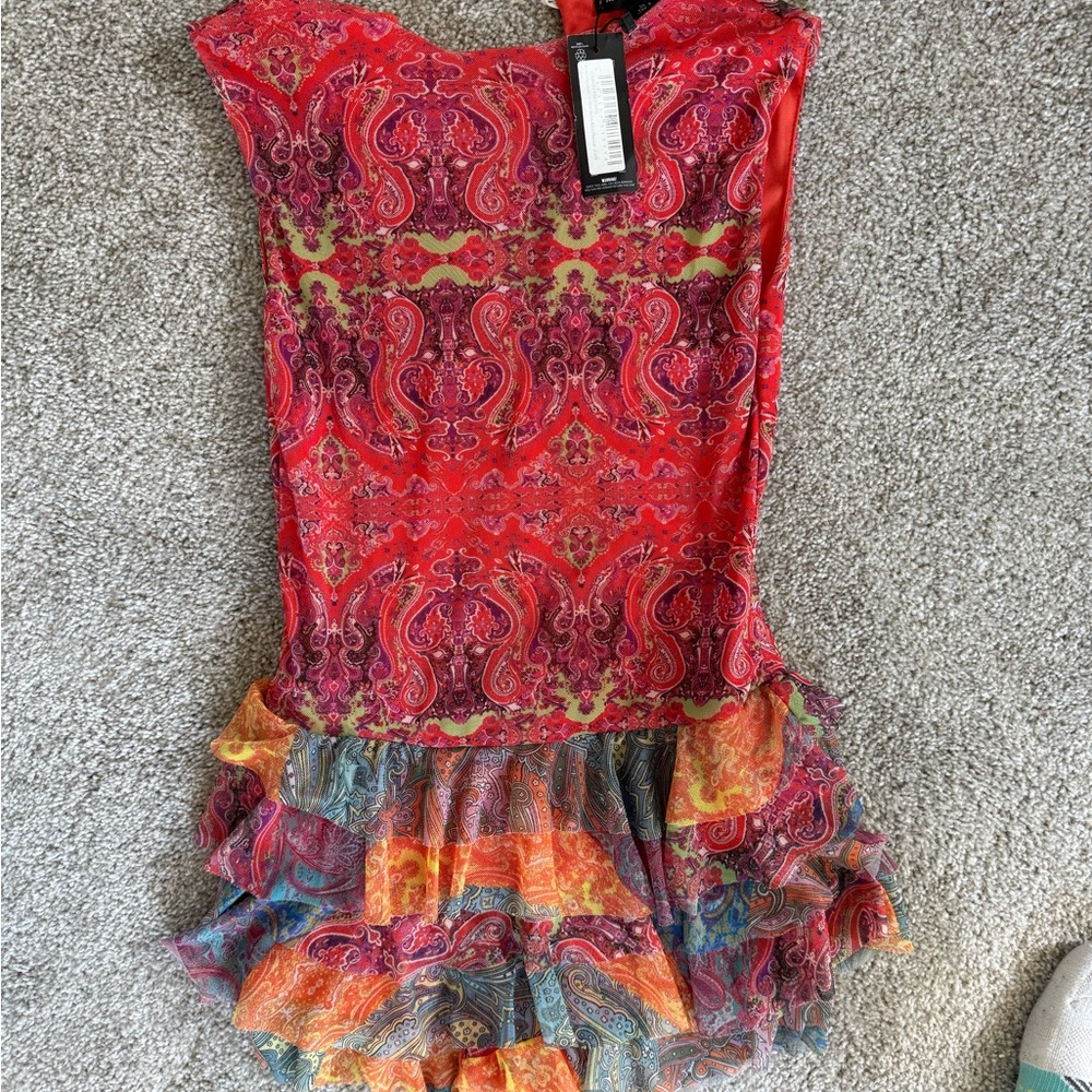Pretty little thing handkerchief Paisley Ruffle romper